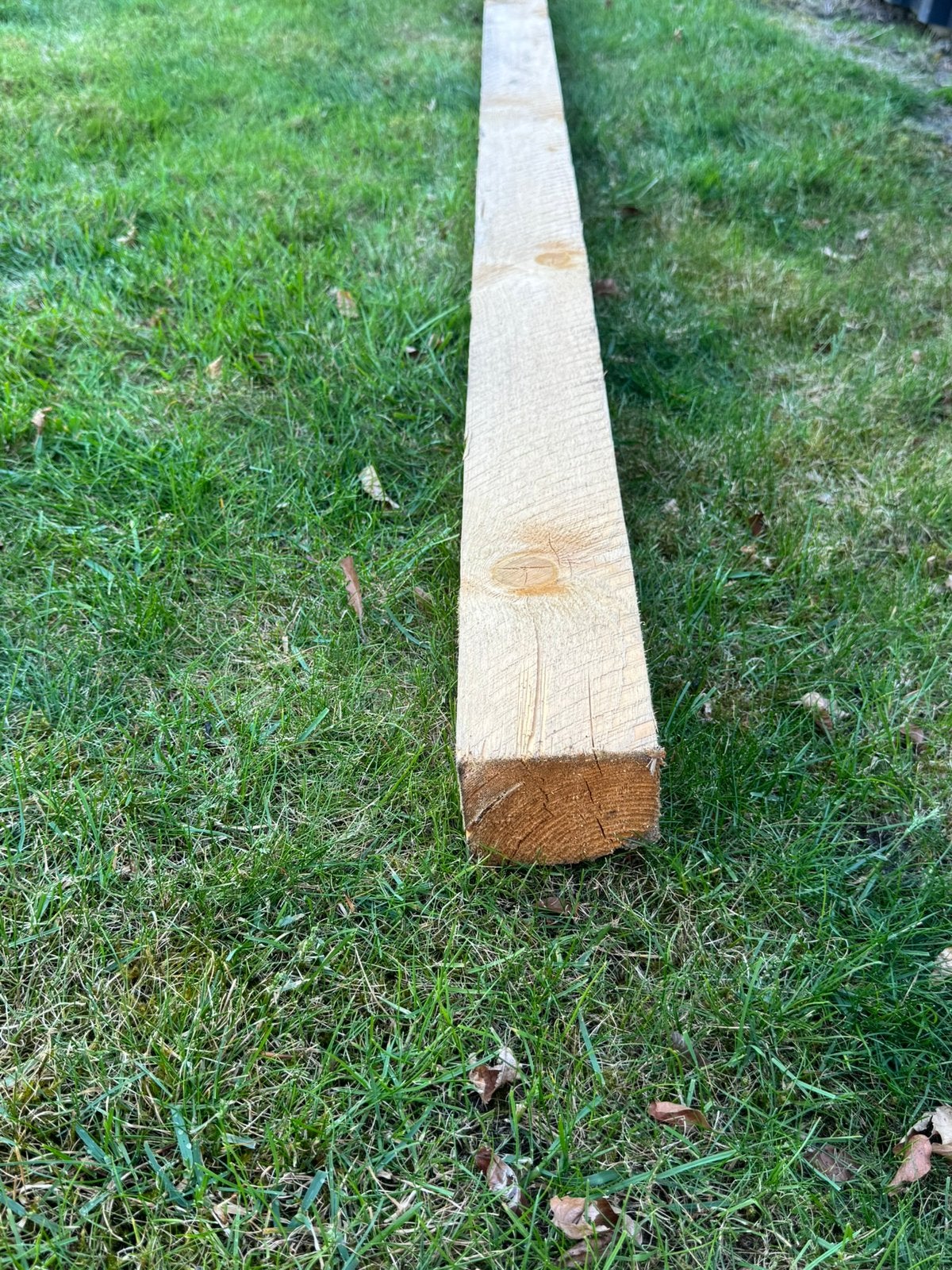 Stevige houten balken 220 cm lang 9,5cm x 7,5 cm, Tuin en Terras, Palen, Balken en Planken, Ophalen, Zo goed als nieuw, 250 cm of meer