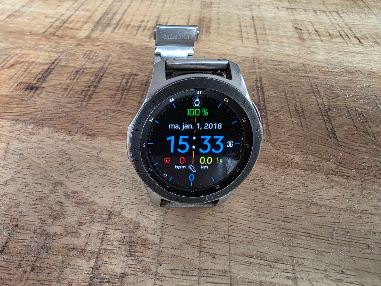 Samsung Galaxy Smartwatch SM-R800 46mm Special Edition, Zwart, Ophalen of Verzenden, Zo goed als nieuw, Samsung