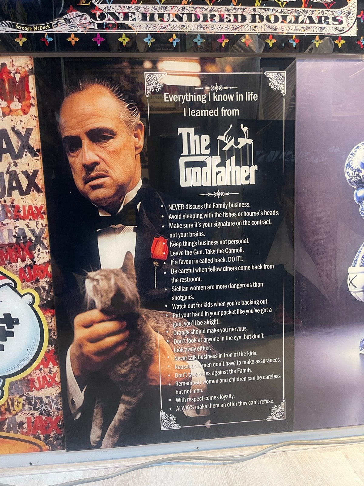 The Godfather Poster - Marlon Brando met kat (80x50 cm), Ophalen of Verzenden