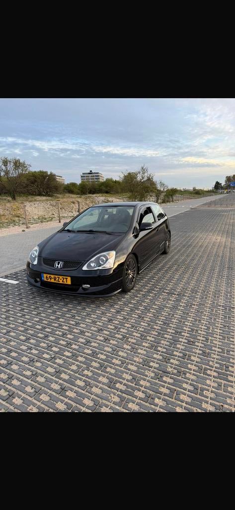 Honda Civic 1.4 I 3DR 2005 Zwart, Auto's, Voorwielaandrijving, Stof, 4 cilinders, 1396 cc