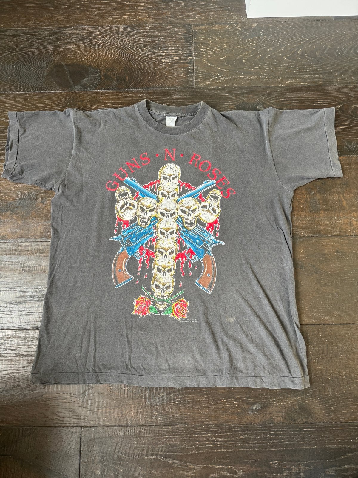 Vintage Guns N' Roses T-shirt - Jaren '90 - Maat XL, Ophalen of Verzenden, Gedragen, Maat 56/58 (XL), Zwart