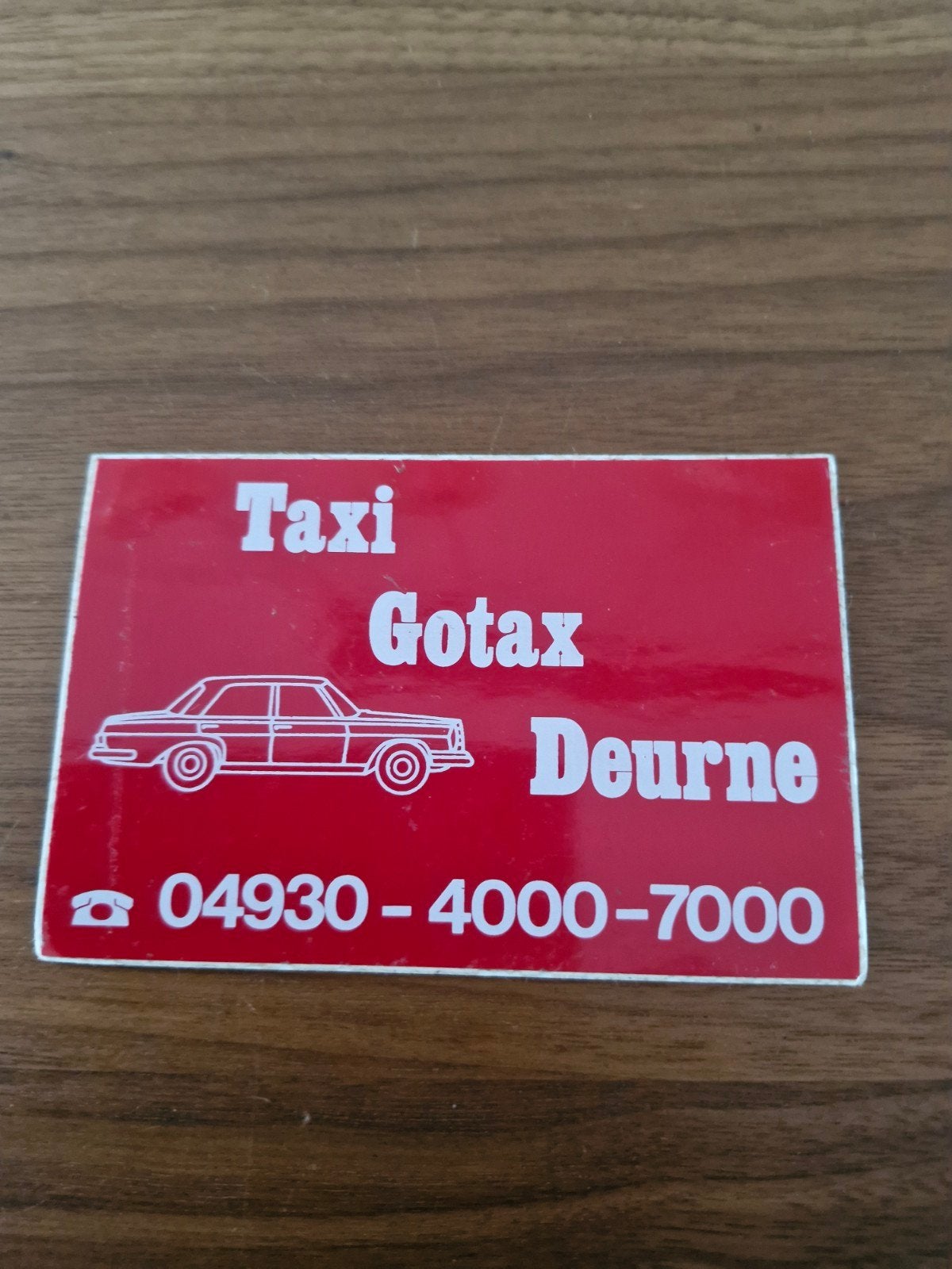 917 Sticker Taxi Gotax Deurne - 11 x 8 cm, Ophalen of Verzenden, Nieuw, Bedrijf of Vereniging