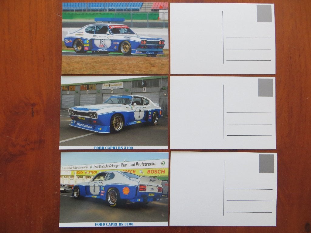 Ansichtkaarten Ford Capri RS 3100: #3 en #950, Ophalen of Verzenden, Nieuw, Ford
