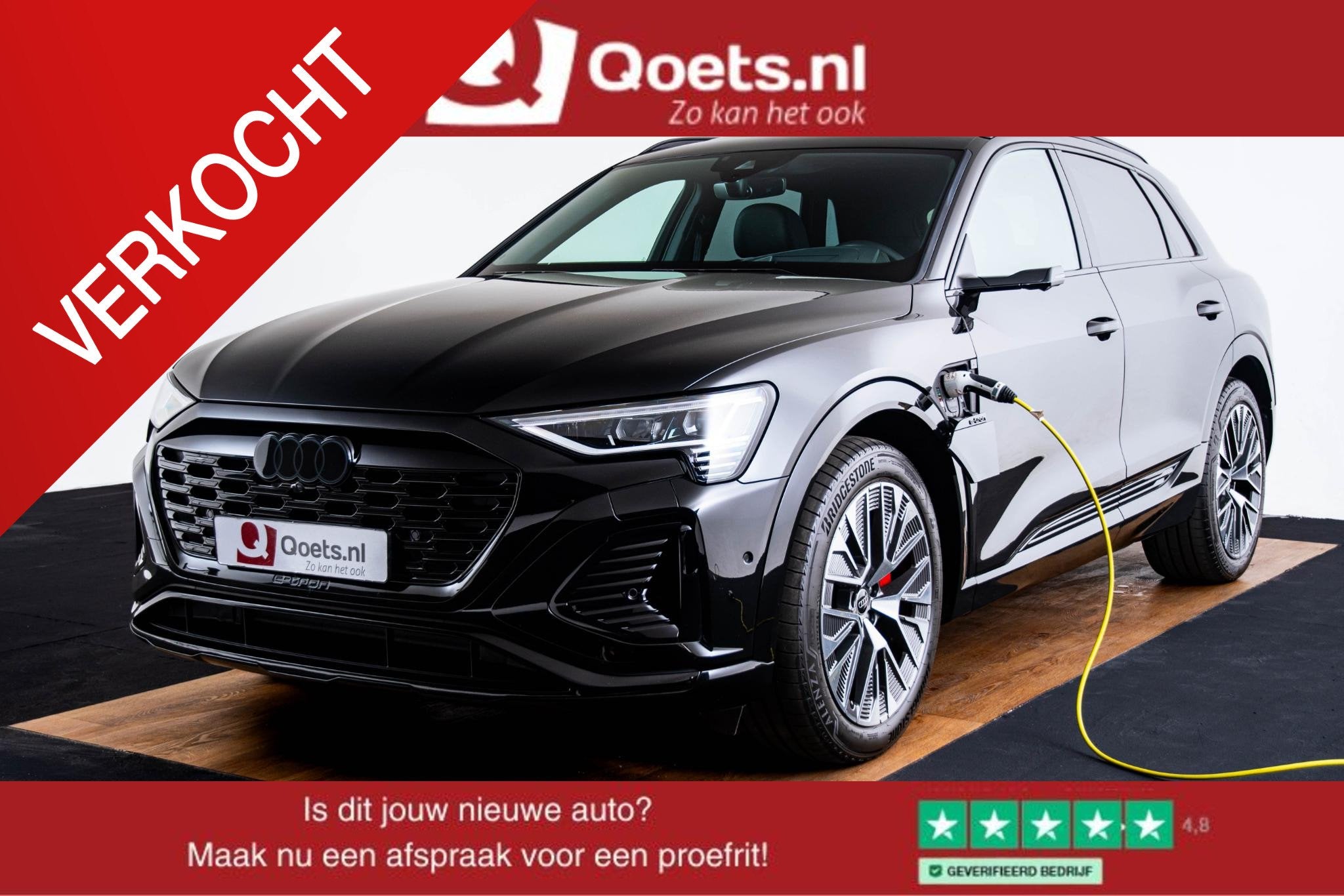 Audi Q8 e-tron 55 quattro S Edition 115 kWh Panoramadak - Ad, Auto's, Automaat, Dealer onderhouden, Huisgarantie, Met garantie (alle)