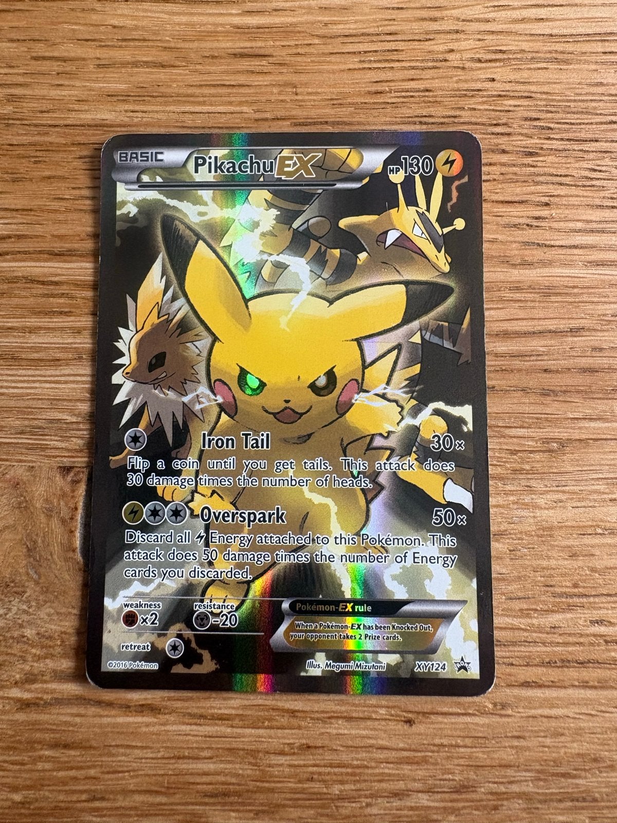 Pikachu EX XY124 Full Art Foil Pokémon Kaart, Hobby en Vrije tijd, Verzamelkaartspellen | Pokémon, Ophalen of Verzenden, Zo goed als nieuw