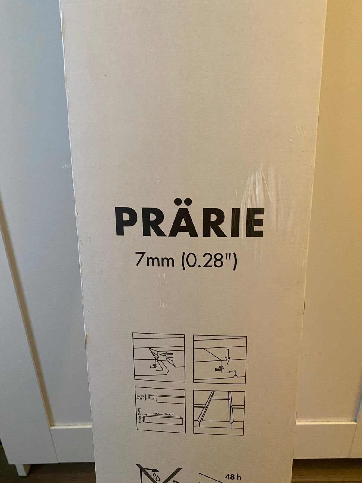 Ikea Prarie laminaatvloer - 1 doos, nieuw en ongeopend, Ophalen, Kunststof, Nieuw, Minder dan 5 m²