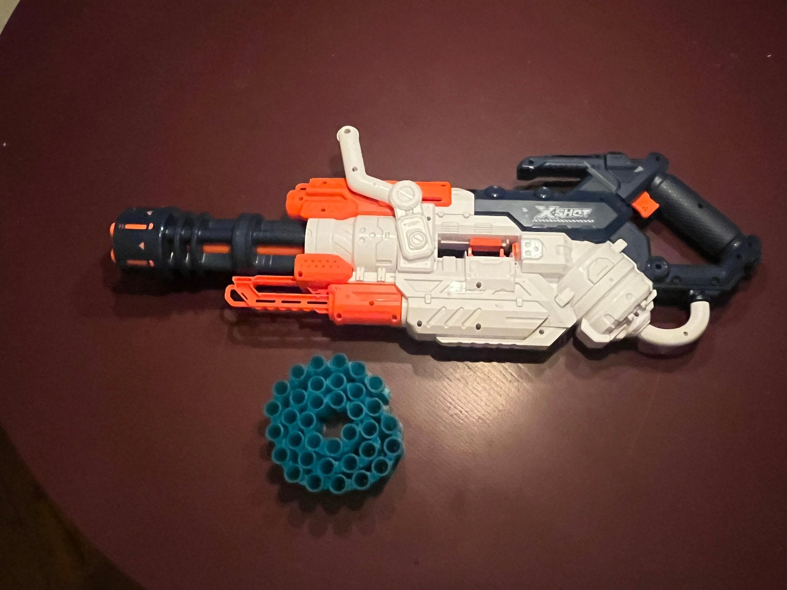 X-shot minigun, Ophalen, Gebruikt