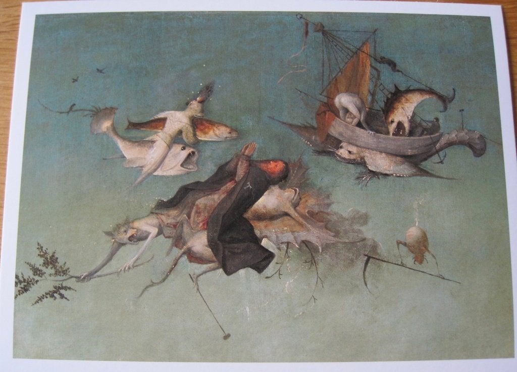 Jeroen Bosch - verzoeking van heilige Antonius - vissen, Ophalen of Verzenden, 1980 tot heden, Ongelopen, Overige thema's