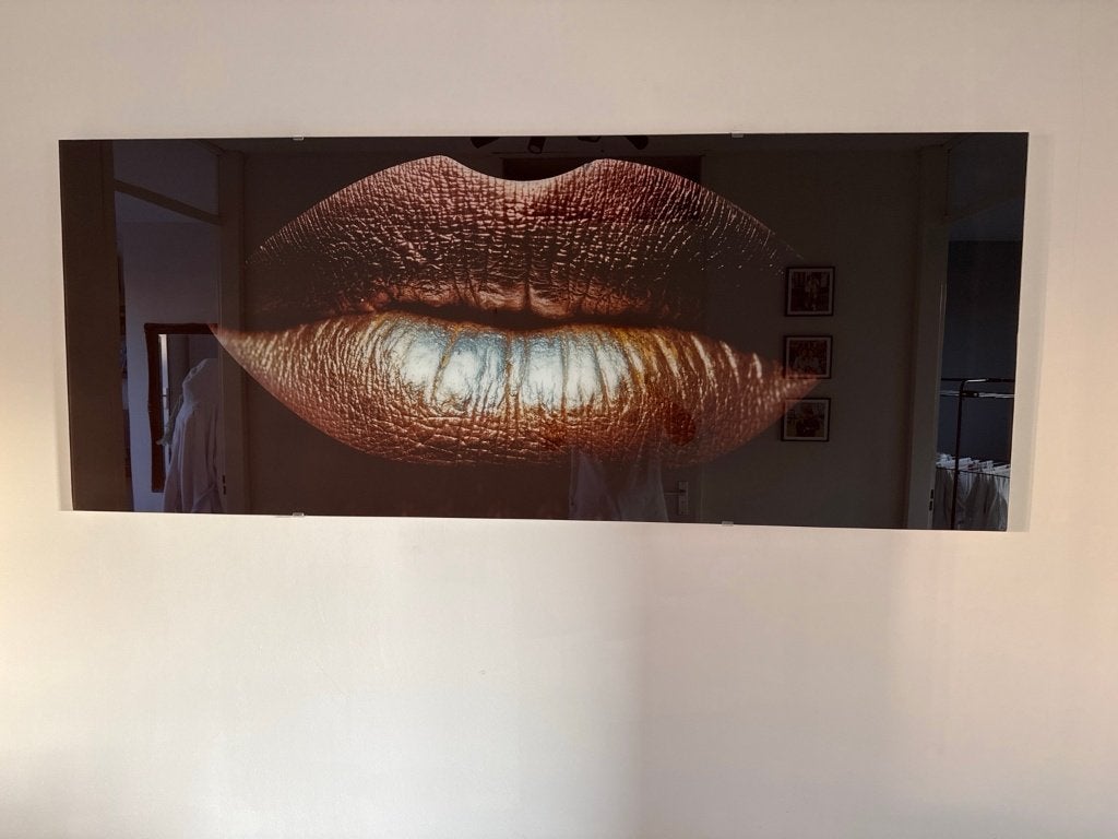 XXL glazen wanddecoratie, Ophalen, 80 cm, Meerkleurig, Decoratieobject