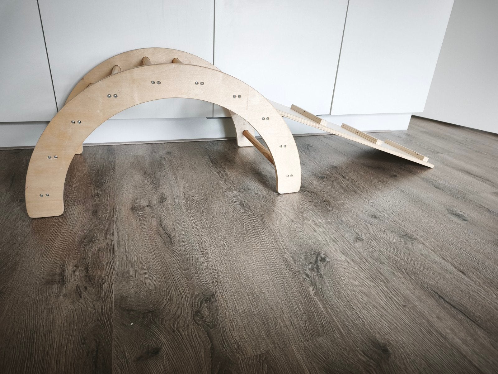 Houten klimrek met klimplank/glijbaan kind, Kinderen en Baby's, Speelgoed | Houten speelgoed, Ophalen, Zo goed als nieuw, Overige typen
