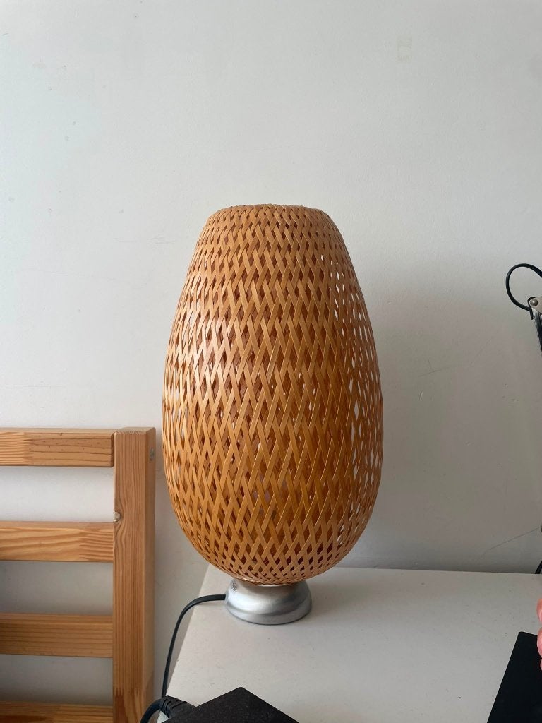 IKEA Böja Bamboo Table Lamp, Ophalen, Zo goed als nieuw, IKEA, E27 (groot)