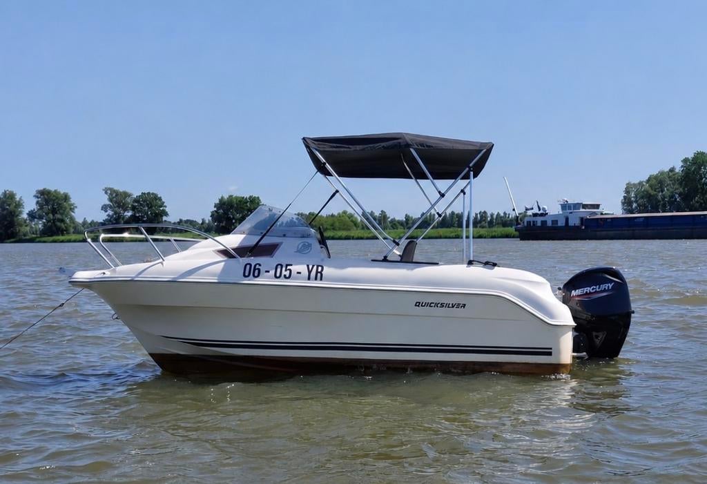 Quicksilver 470 cabin, Watersport en Boten, 60 pk, Buitenboordmotor, Consoleboot, Quicksilver