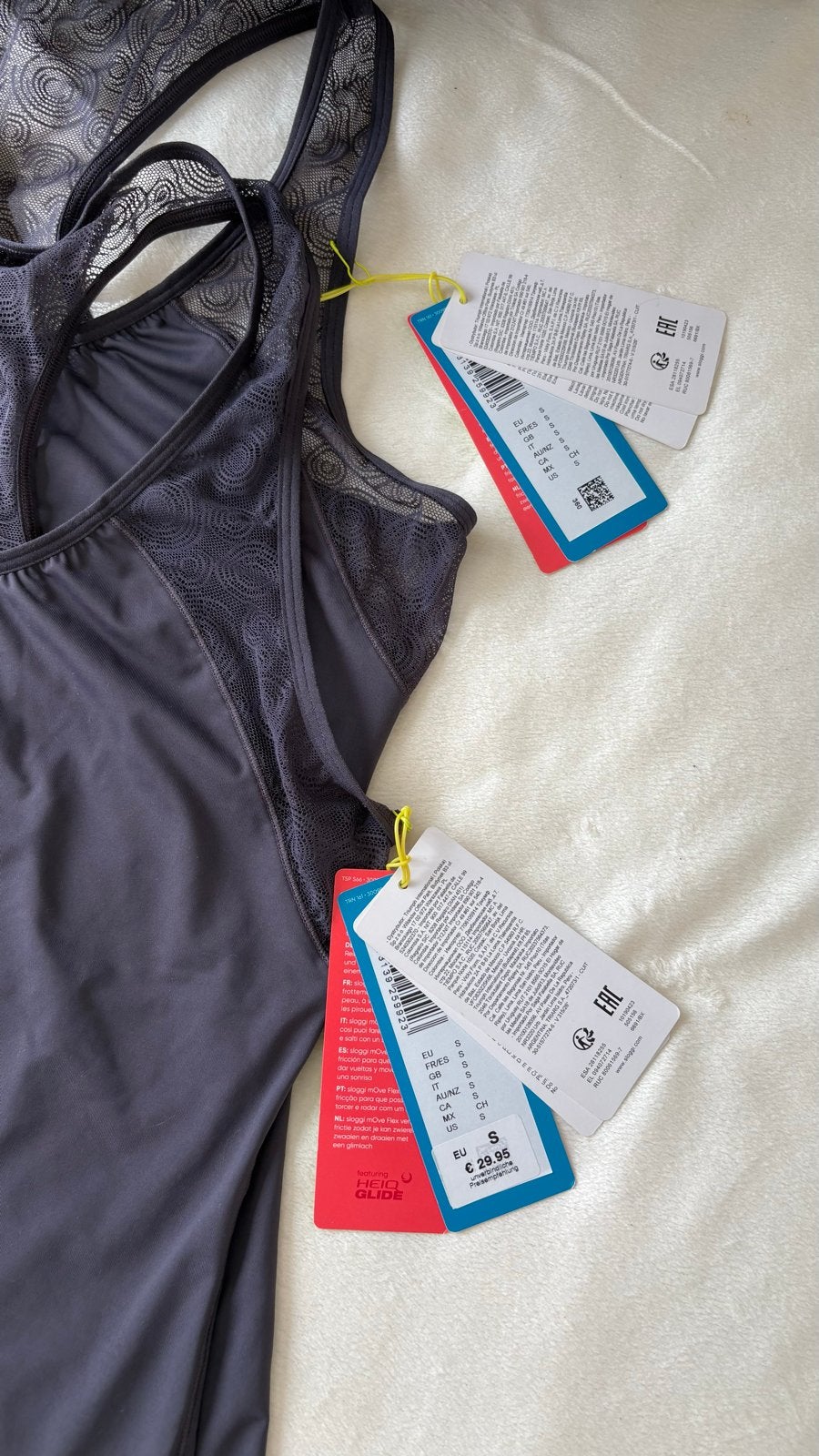2x Sloggi mOve Flex Sporttop Maat S - Nieuw met kaartjes, Kleding | Dames, T-shirts, Verzenden, Nieuw, Grijs, Maat 36 (S)