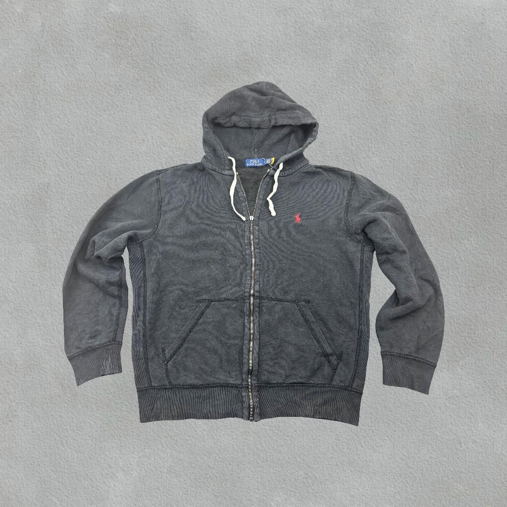 (997) Zwart Ralph Lauren Zip Vest - Heren L - Zeer Goed, Kleding | Heren, Truien en Vesten, Zo goed als nieuw, Maat 52/54 (L)