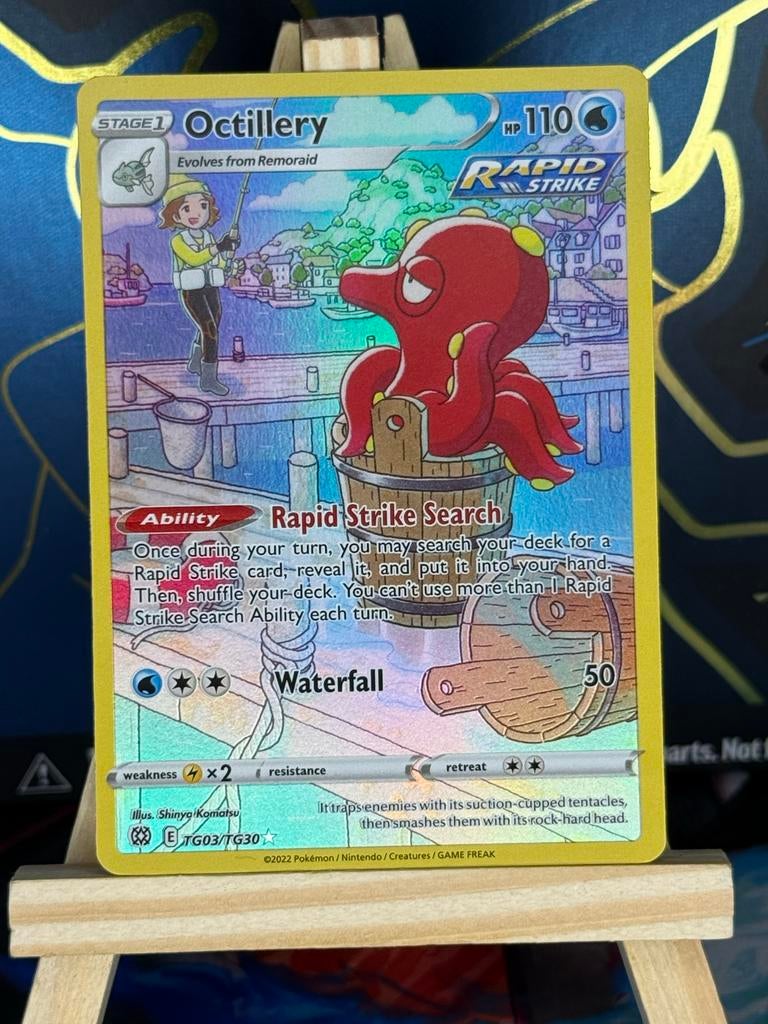Octillery TG03/TG30 Pokémon Kaart - Rapid Strike Search, Ophalen of Verzenden, Zo goed als nieuw, Losse kaart