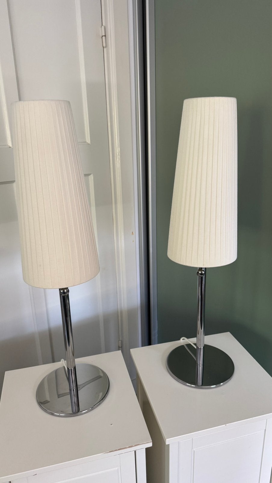 Set van 2 Ikea plisse lampen, Ophalen, Zo goed als nieuw, IKEA, E27 (groot)