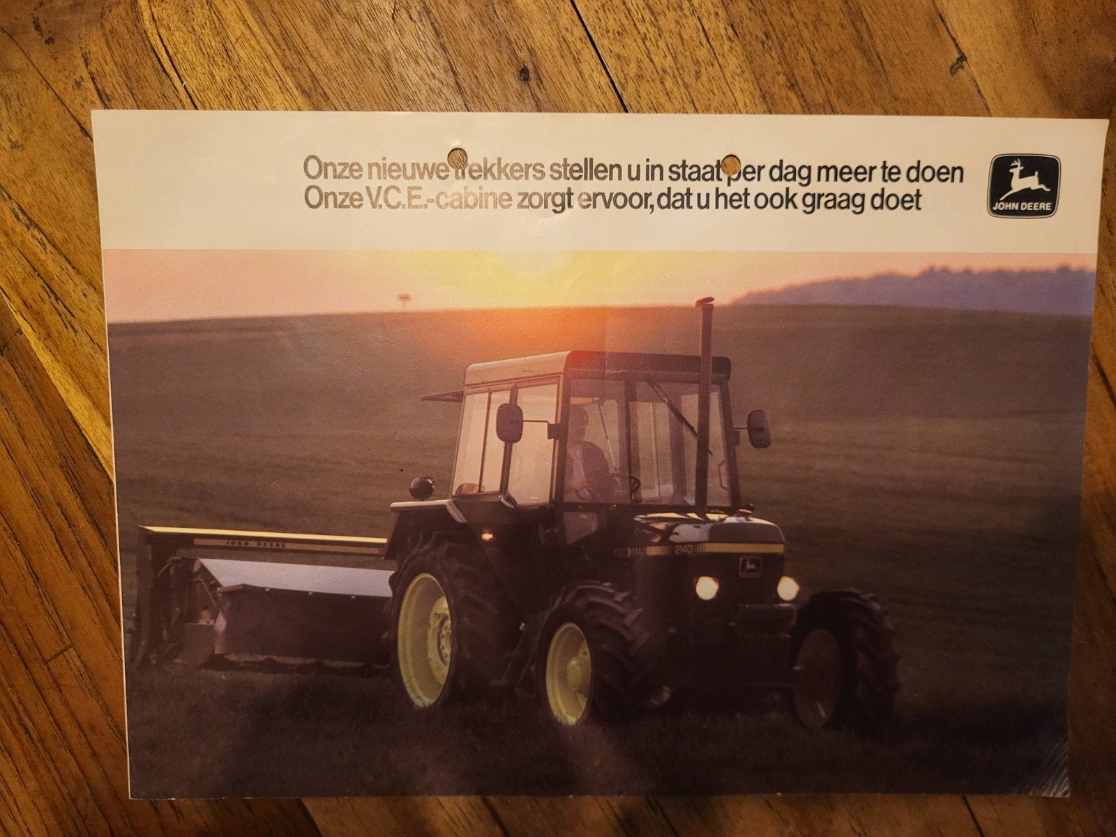 tractor folder John Deere V.C.E. cabine, Ophalen of Verzenden, Zo goed als nieuw