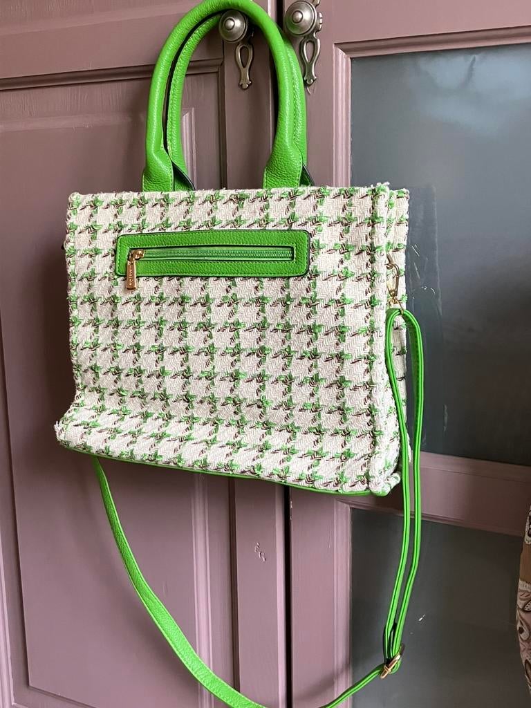 Groene handtas / schoudertas, Ophalen of Verzenden, Zo goed als nieuw, Groen, Handtas