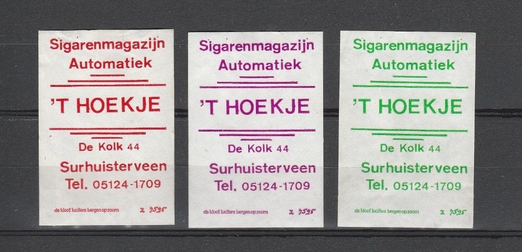 Lucifermerken,  Surhuisterveen  (057), Verzenden, Gebruikt, Luciferdoosjes of -merken
