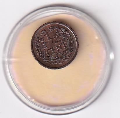 1/2 Cent 1940 Zeer Netjes, Verzenden, Koningin Wilhelmina, Overige waardes, Losse munt