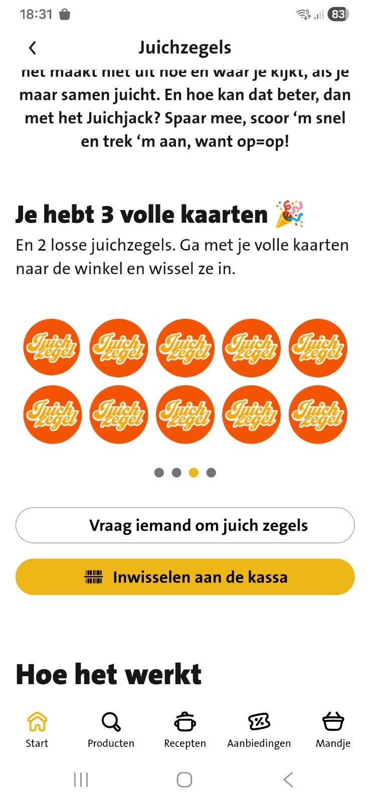 Jumbo juich jack zegels volle kaart actie is Op is Op, Jumbo, Ophalen