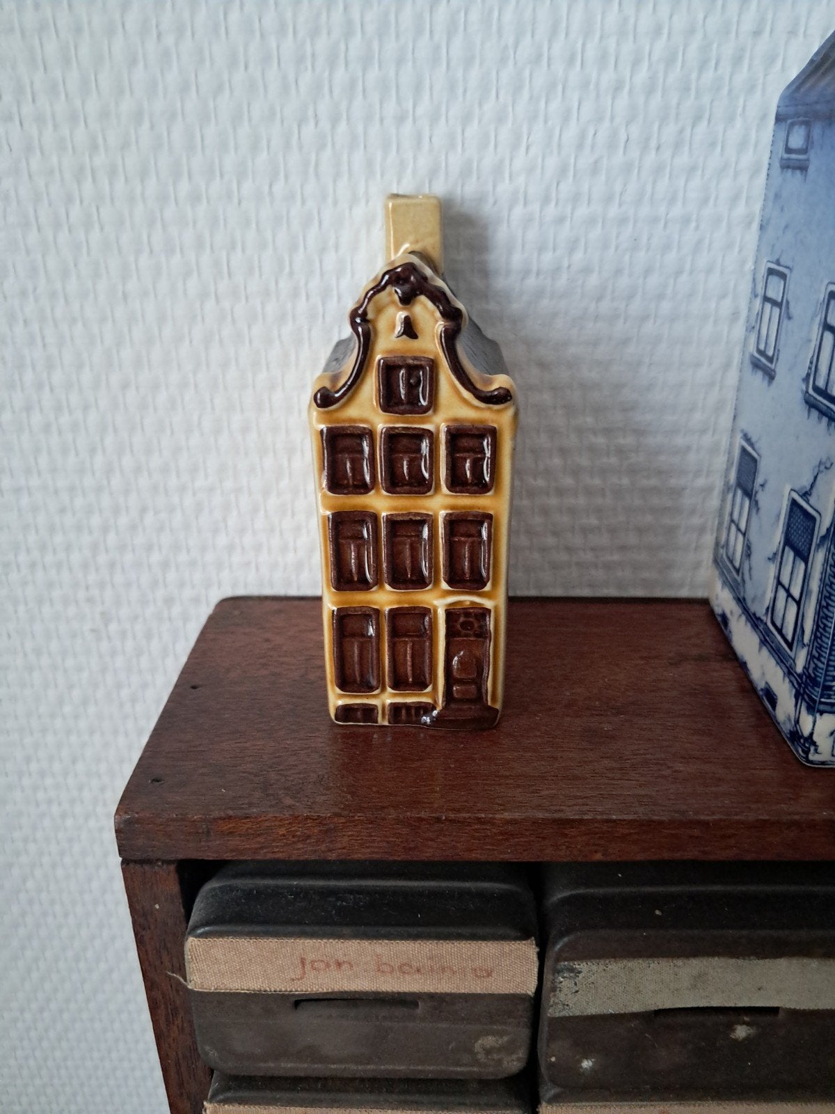 Vintage Keramieken Gevel huisje. Grachtenpand., Ophalen of Verzenden