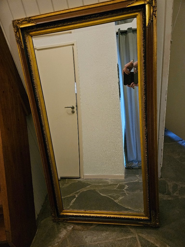 Antieke spiegel aangeboden in zeer goede staat, Ophalen, 100 tot 150 cm, Zo goed als nieuw, 75 tot 100 cm
