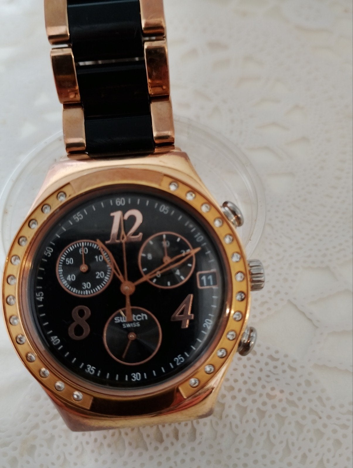 Zeldzame Vintage Swatch dames horloge, Ophalen of Verzenden, Kunststof, Swatch