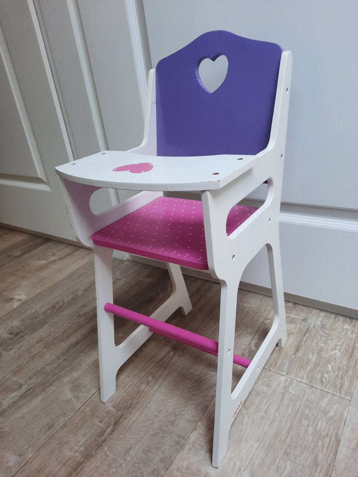 Janod Mooie Houten Roze Paarse Hoge Poppenstoel, Ophalen, Gebruikt, Overige typen