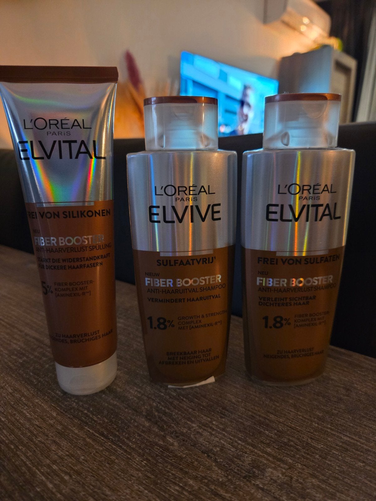 L'Oréal Elvive Fiber Booster Shampoo & Spoeling Set, Ophalen of Verzenden, Nieuw, Shampoo of Conditioner