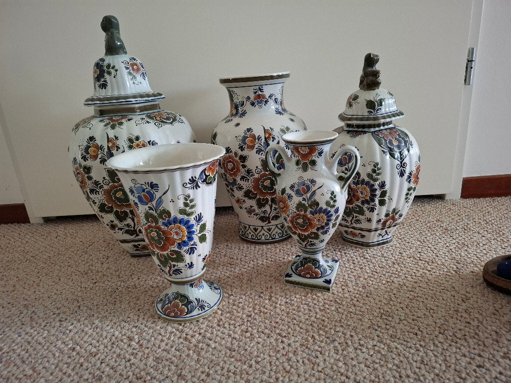 Bont handbeschilderd aardewerk, Antiek en Kunst, Ophalen of Verzenden