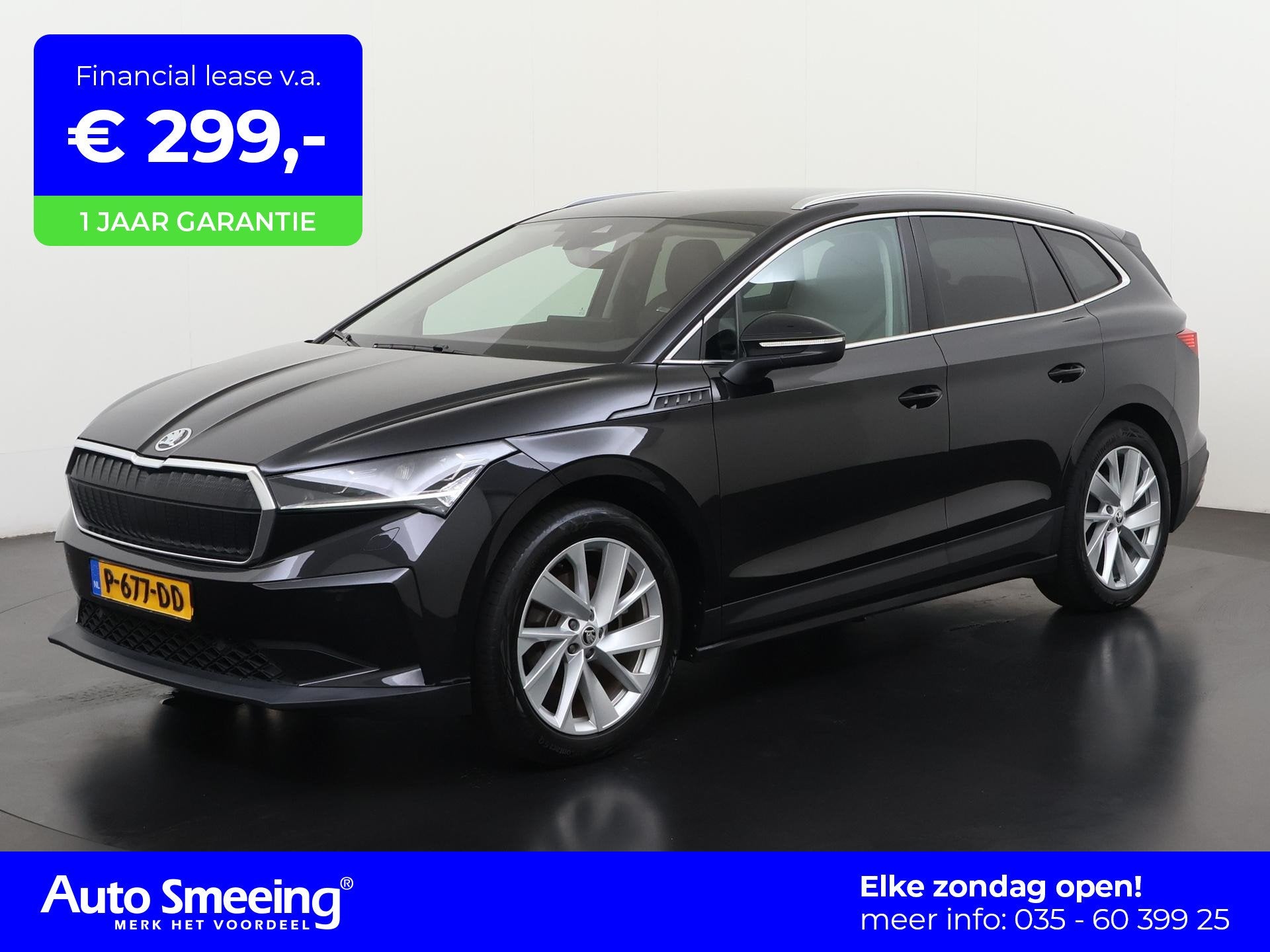 Skoda Enyaq iV 60 | Elek Achterklep | Stuur/Stoelverwarming, Auto's, Automaat, Achterwielaandrijving, Gebruikt, 179 pk