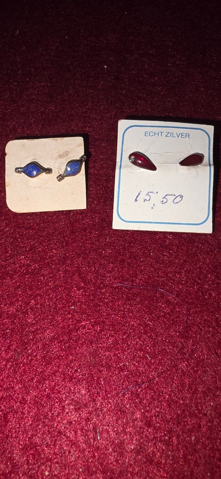 2 paren zilver oorknopjes samen voor €15., Postzegels en Munten, Edelmetalen en Baren, Ophalen, Zilver