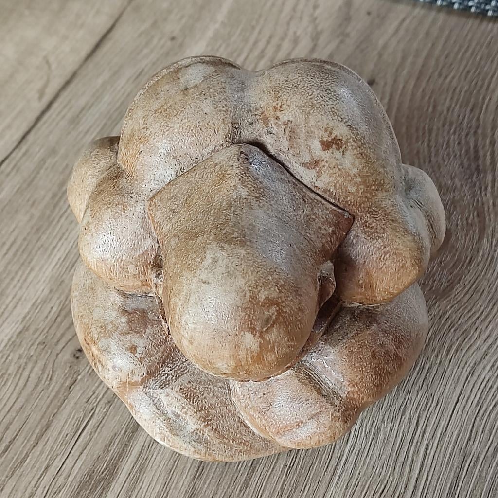 houten sculptuur van de Yogiman / huilende boeddha, Antiek en Kunst, Kunst | Beelden en Houtsnijwerken, Overige onderwerpen, Minder dan 20 cm