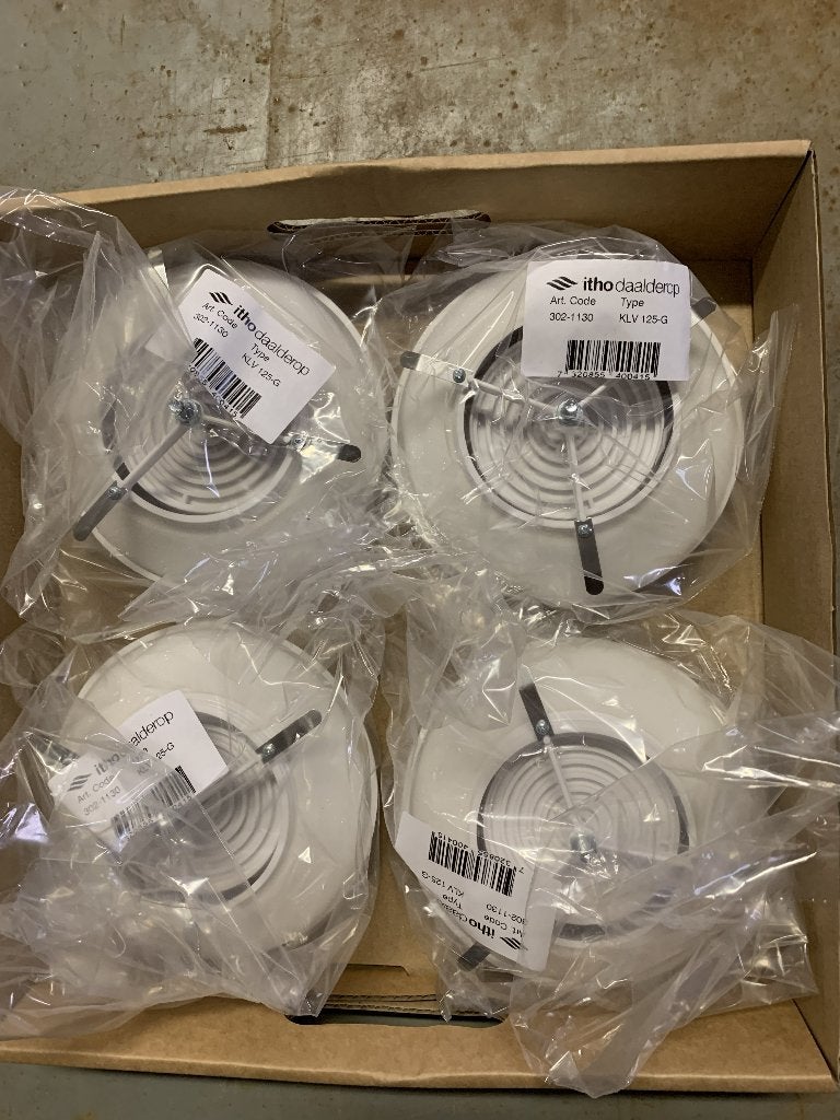 4 stuks Daalderop KLV 125-G Afzuigventielen (125mm), Ophalen of Verzenden, Nieuw, Ventilator en Afzuiger