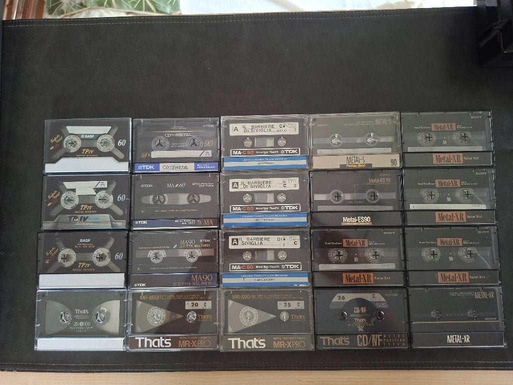 Lot van 20 Metal Type IV cassettebandjes collector items, Gebruikt, 2 t/m 25 bandjes, Overige genres, Ophalen of Verzenden