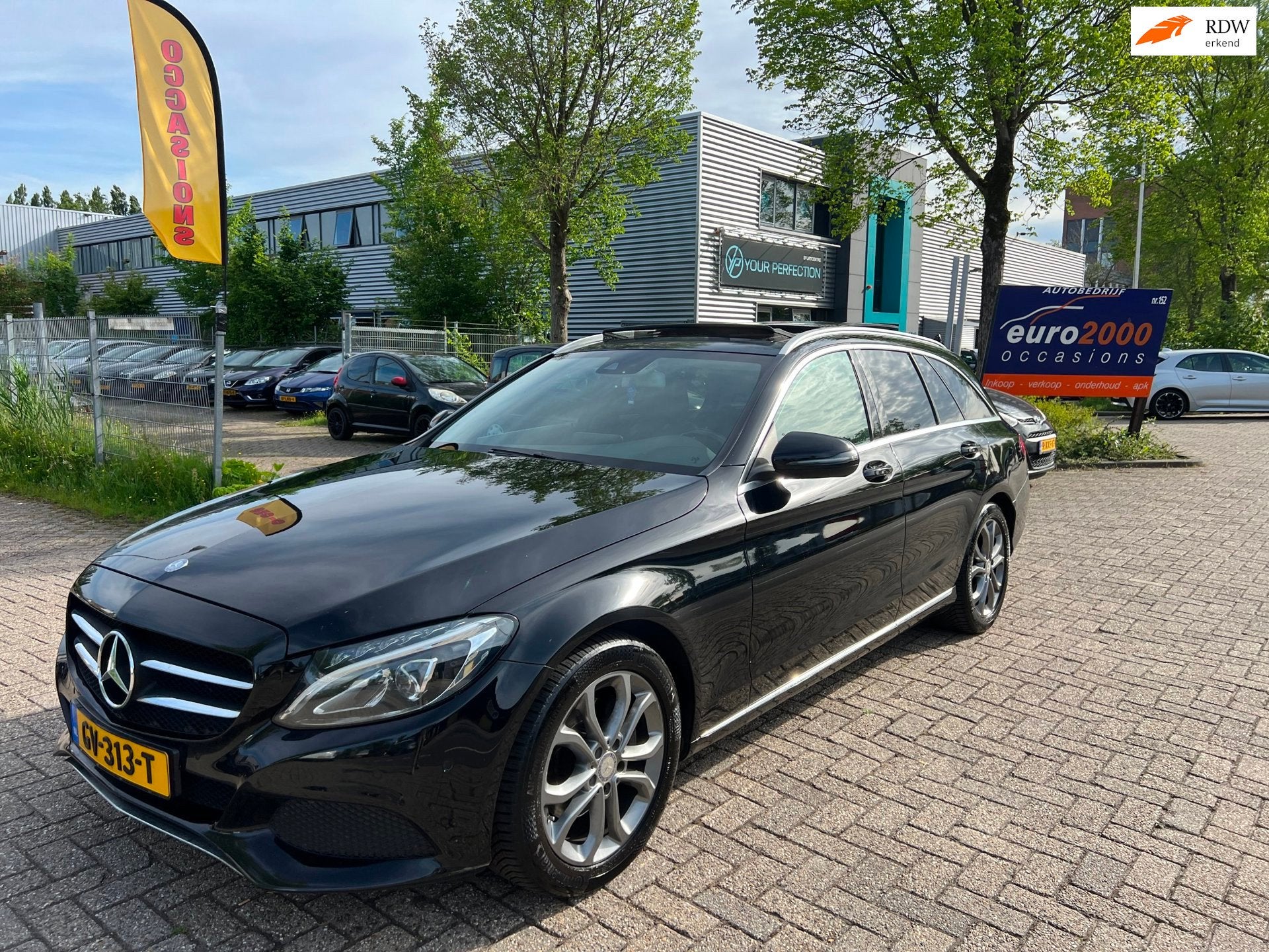 Mercedes-Benz C-klasse Estate 220 CDI - AUTOMAAT - PANO !, Auto's, Automaat, Achterwielaandrijving, 4 cilinders, Leder en Stof
