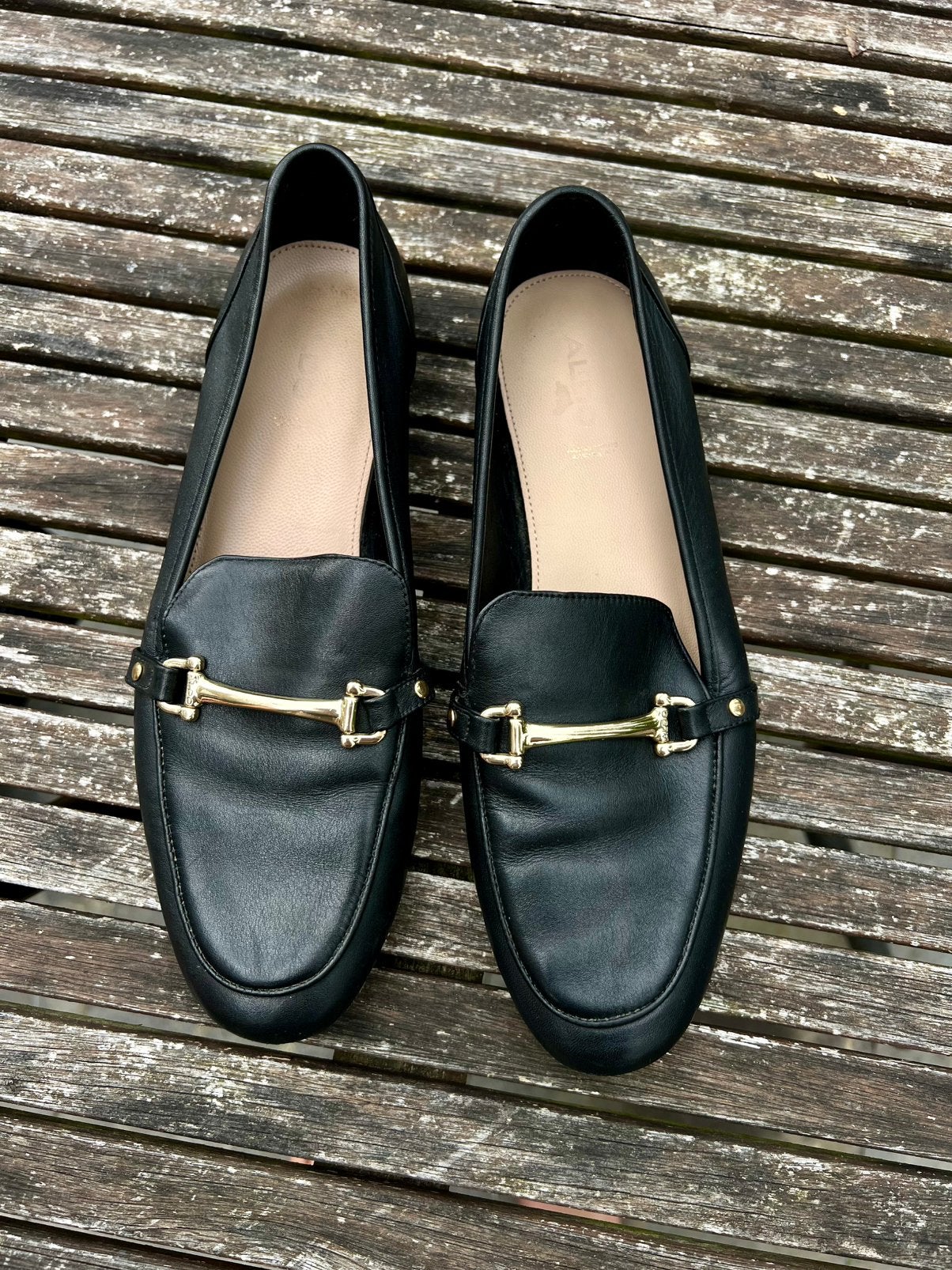 Echt leren loafers ALDO, Ophalen of Verzenden, Zo goed als nieuw, Zwart, Instappers