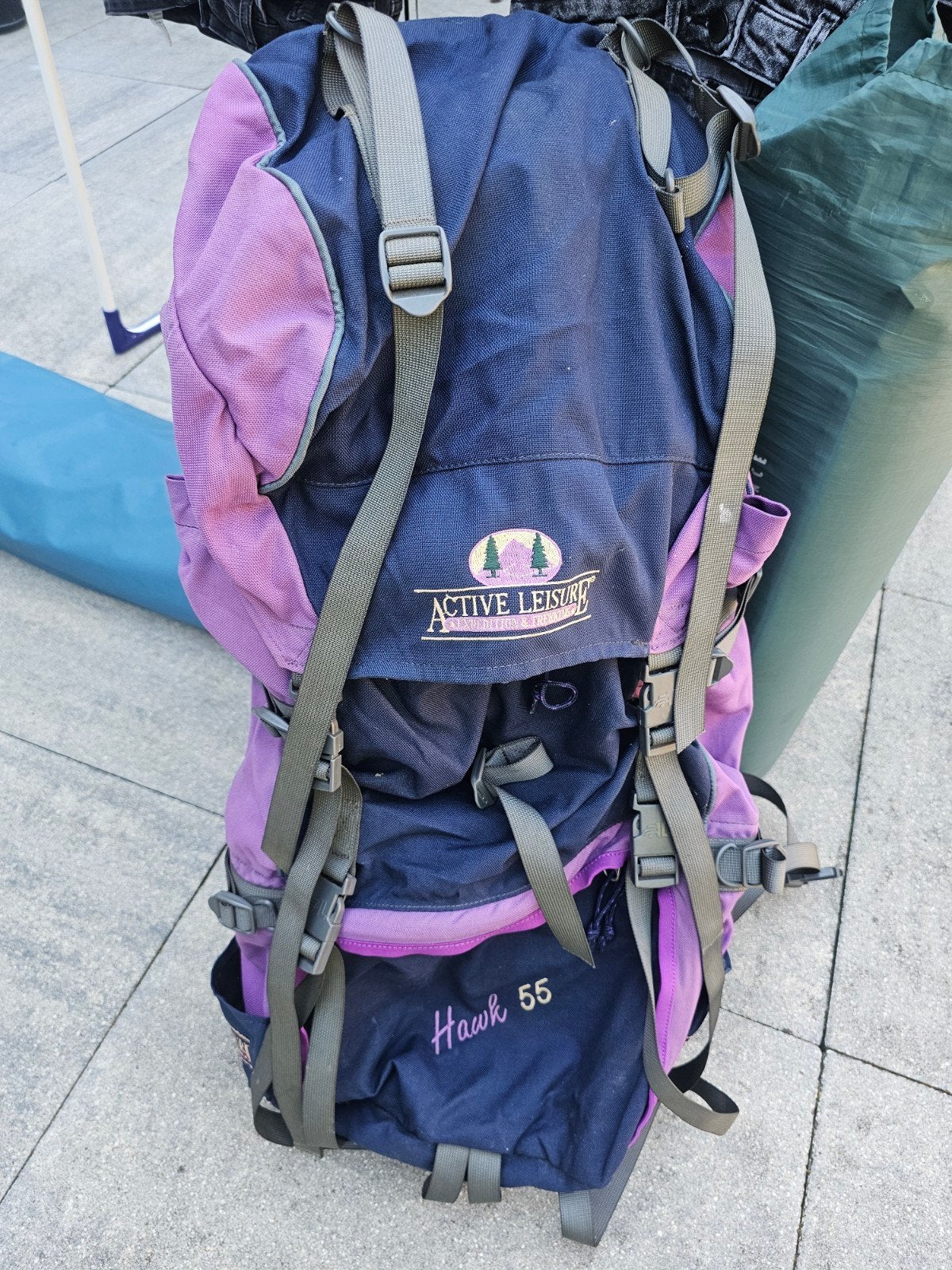 Active Leisure Hawk 55 Trekkingrugzak - Paars/Blauw, Ophalen, Gebruikt