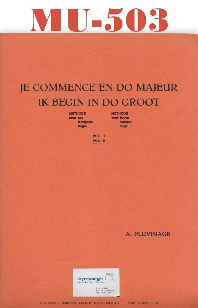 Mu503 bladmuziek ik begin in do groot deel 2, Muziek en Instrumenten, Bladmuziek, Verzenden, Artiest of Componist, Jazz, Hoorn