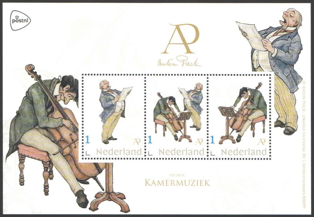 Postzegels Anton Pieck: Kamermuziek, Ophalen of Verzenden, Na 1940, Postfris