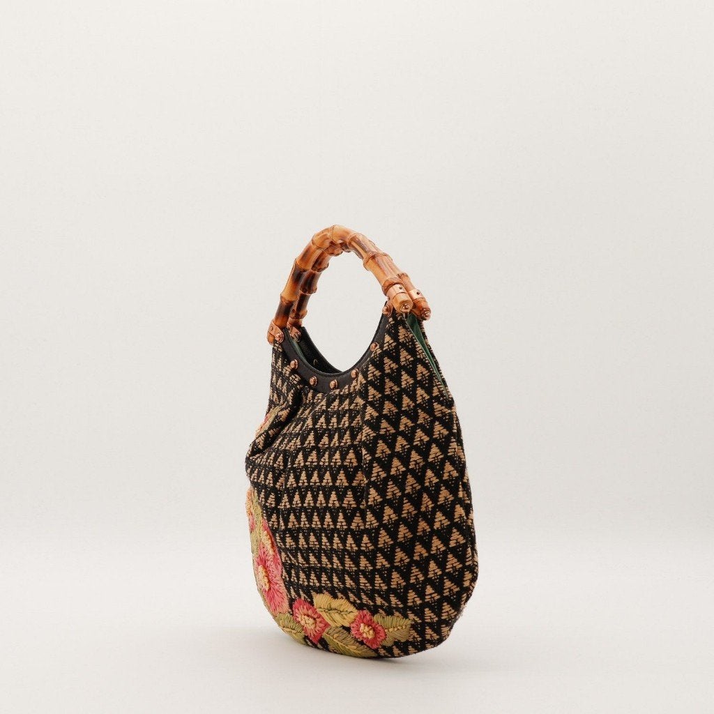 Gucci Bambou Broderie hobotas, Verzenden, Gebruikt, Zwart, Overige typen