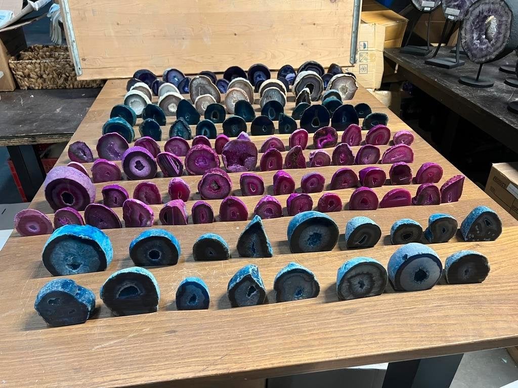 Agaat geode mix 121 stuks, Ophalen, Mineraal