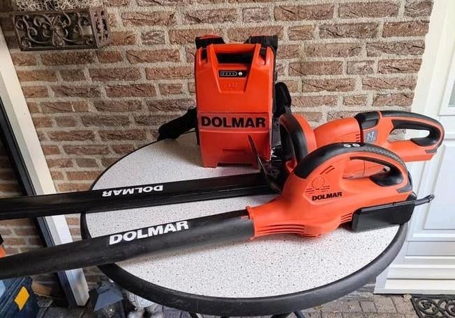 Dolmar / Makita 36v set Heggenschaar 65cm + Bladblazer 36v., Tuin en Terras, Bladblazers, Zo goed als nieuw, Handgedragen, Accu