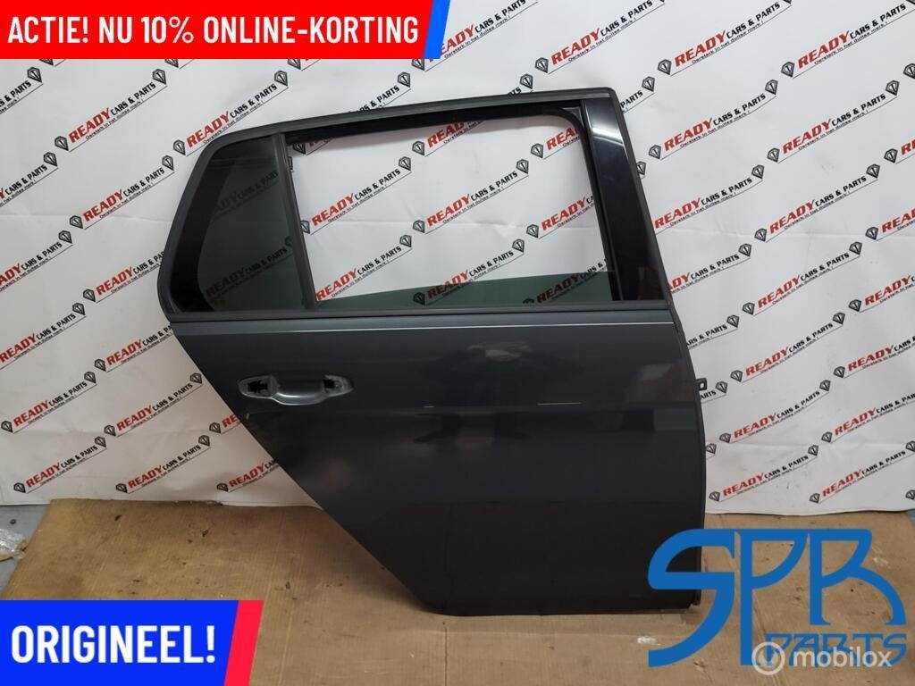GOLF 7 LA9W RECHTSACHTER DEUR RECHTS Achterdeur CARBON STEEL, Gebruikt, Achter, Ophalen of Verzenden, Volkswagen