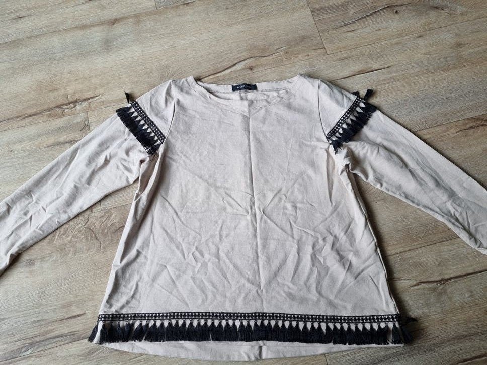 Romeo Gigli Lange Mouw Top - Maat L, Beige, Maat 42/44 (L), Ophalen of Verzenden, Lange mouw