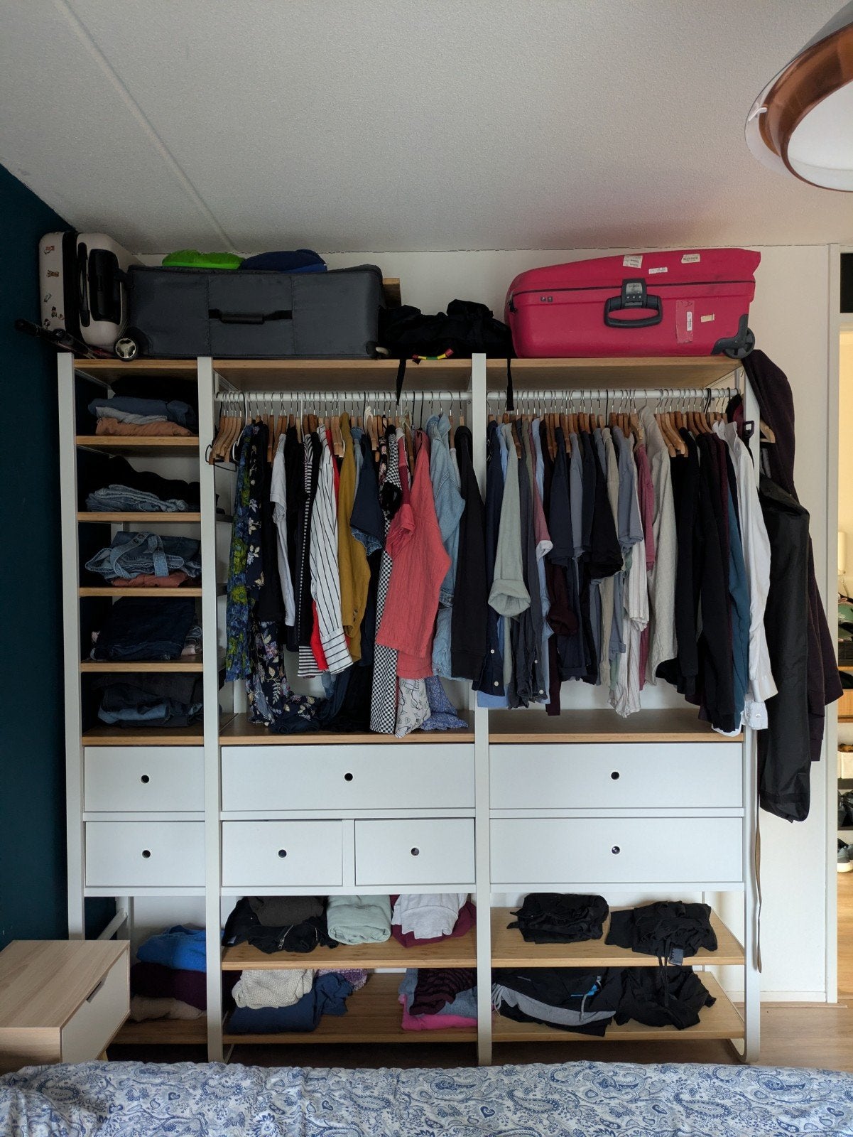 IKEA ELVARLI open kledingkast systeem, Modern, Scandinavisch, 150 tot 200 cm, Zo goed als nieuw, 25 tot 50 cm