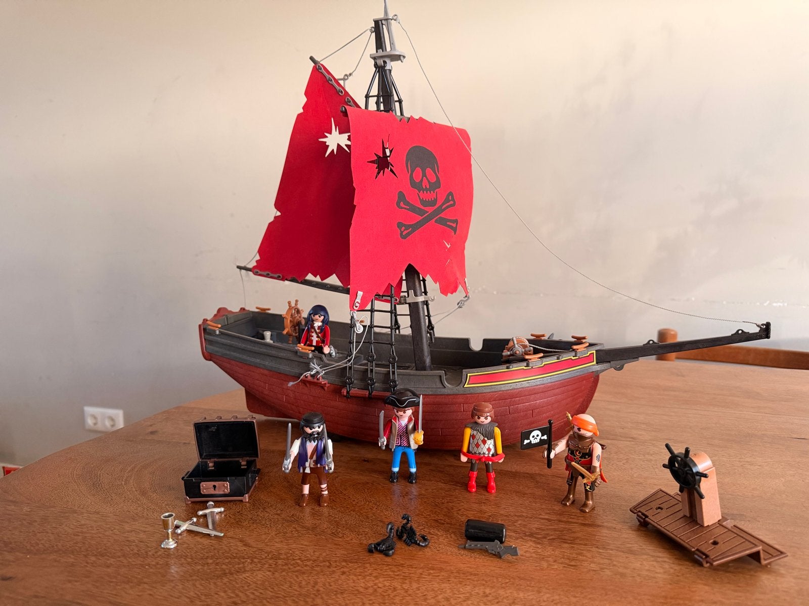 Playmobil Piratenschip met 5 piraten en extra’s, Ophalen, Pirates, Gebruikt, Complete set