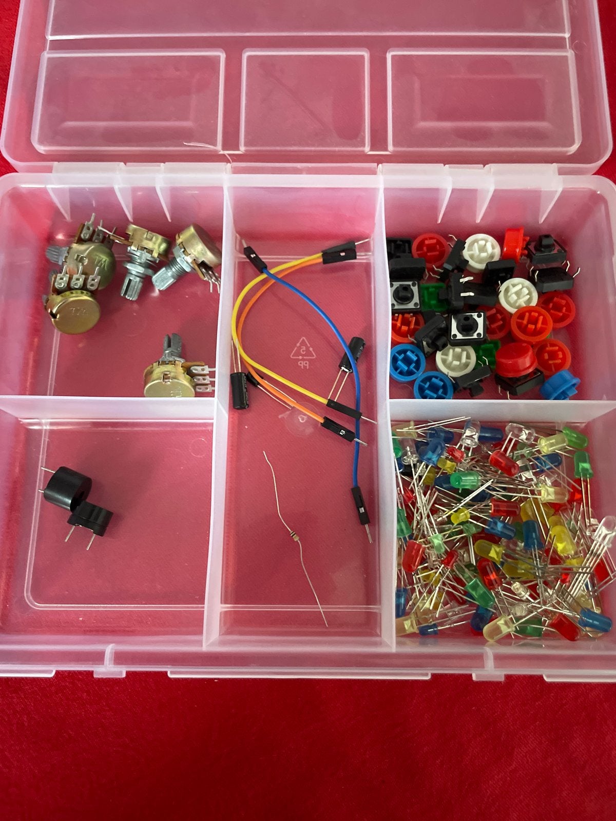 Arduino Componenten Kit - Potentiometers, LED's, Hobby en Vrije tijd, Ophalen of Verzenden, Zo goed als nieuw