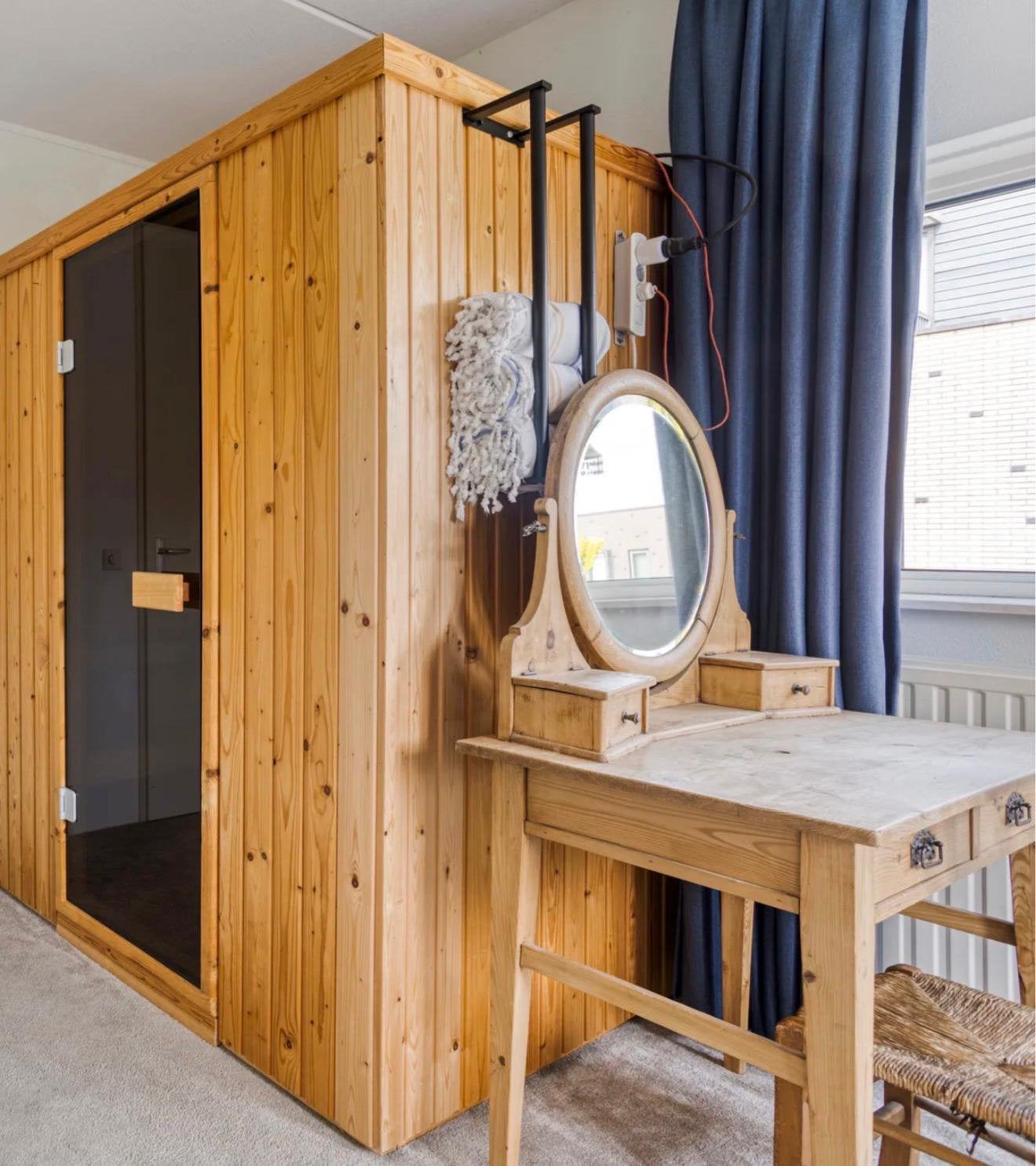 Mooie complete Finse sauna 160x120x190 - zeer nette staat, Sport en Fitness, Sauna, Ophalen, Zo goed als nieuw, Fins of Traditioneel